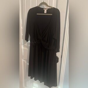 #0042 Love Squared Black Dress, Size 3X, Very stretchy, Knee Length, Never Worn